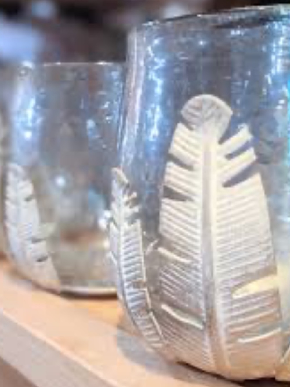 Tommy Bahama blown glass candle holder